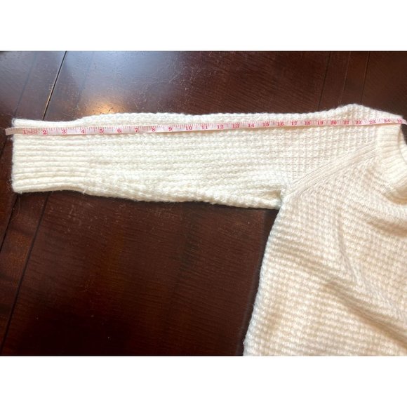 Lou & Grey Womens Texture Pullover Sweater Crew Neck Long Sleeve Cream Size XXS - Picture 4 of 6